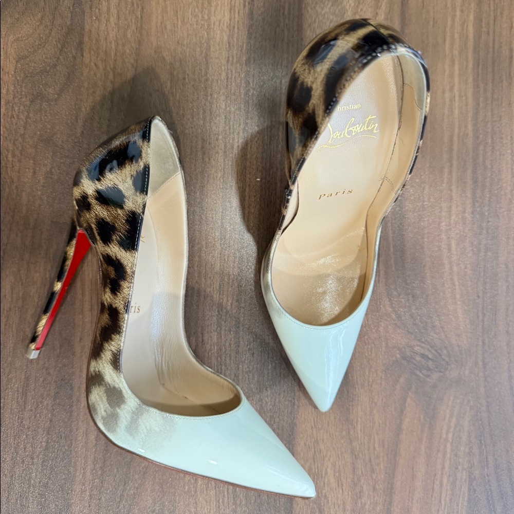 NIB SO KATE 120  DEGRADE LEOPARD LOUBOUTIN SZ 35.5